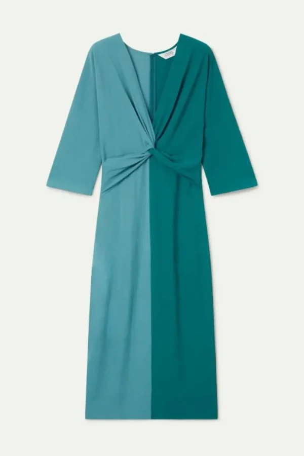 vestido_largo_drapeado_ve_1.webp Vestido largo drapeado verde y azul-COMPAÑIAFANTASTICA Best