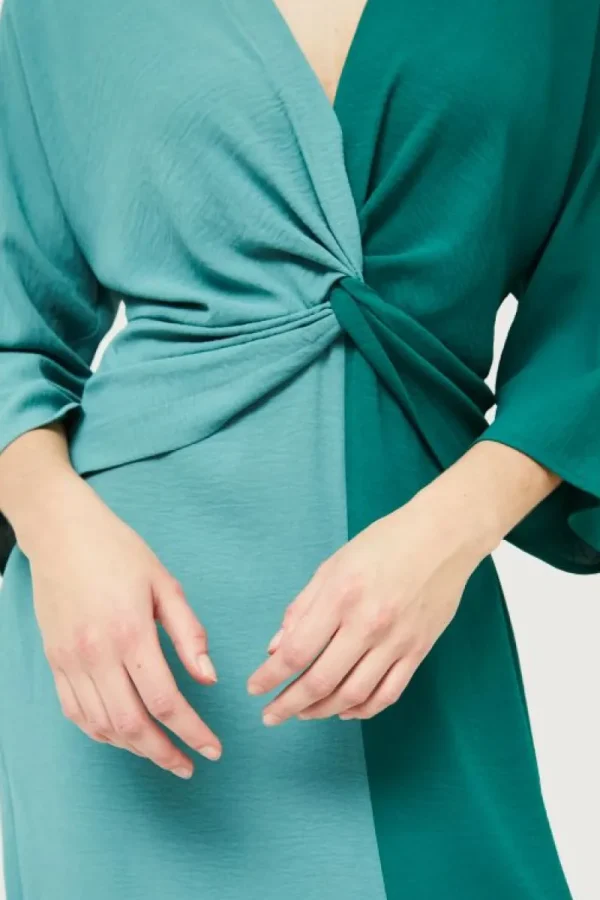 vestido_largo_drapeado_ve_2.webp Vestido largo drapeado verde y azul-COMPAÑIAFANTASTICA Best