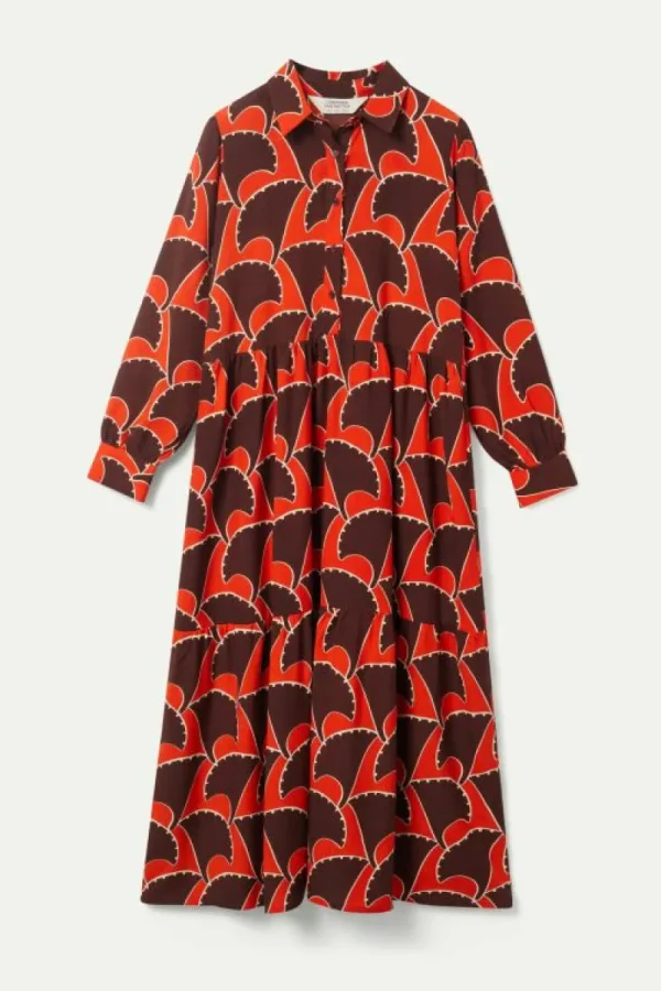 Vestido largo estampado geométrico Pai Pai-COMPAÑIAFANTASTICA Hot