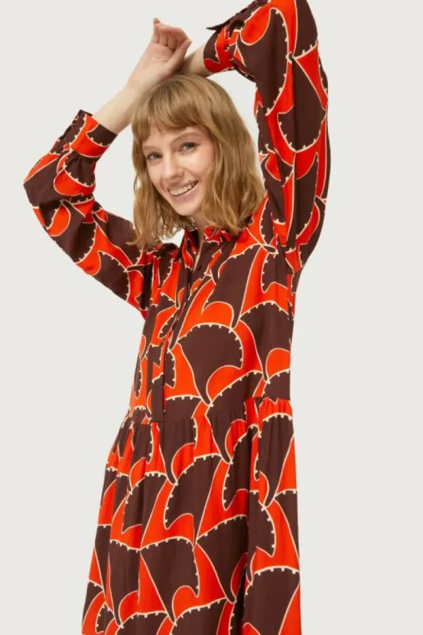 Vestido largo estampado geométrico Pai Pai-COMPAÑIAFANTASTICA Hot