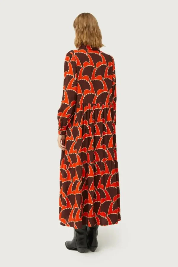 Vestido largo estampado geométrico Pai Pai-COMPAÑIAFANTASTICA Hot