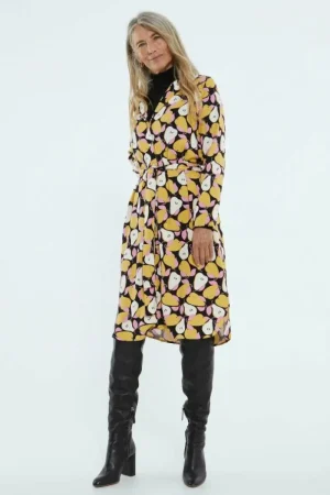 Vestido midi camisero con estampado de peras-COMPAÑIAFANTASTICA Hot