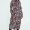 Vestido midi camisero con estampado geométrico retro-COMPAÑIAFANTASTICA Discount