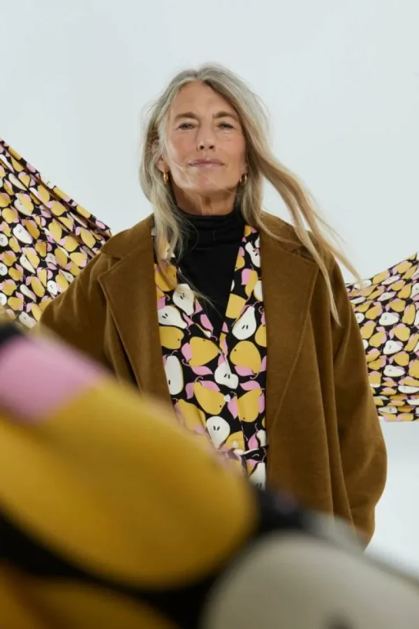 Vestido midi camisero con estampado de peras-COMPAÑIAFANTASTICA Hot