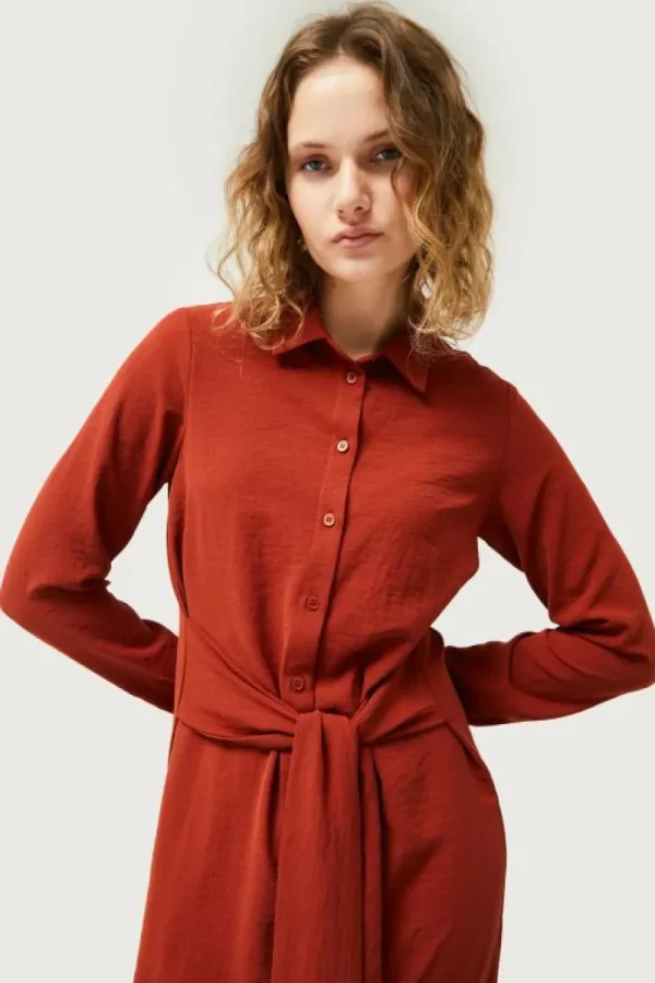 vestido_midi_camisero_mar_2.webp Vestido midi camisero marrón-COMPAÑIAFANTASTICA Discount