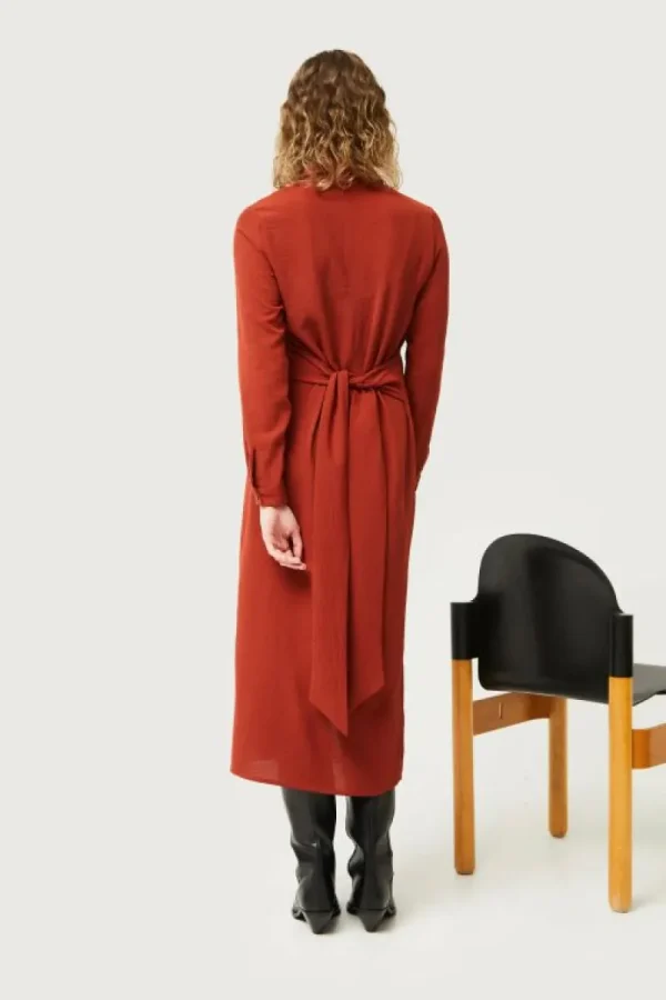 vestido_midi_camisero_mar_3.webp Vestido midi camisero marrón-COMPAÑIAFANTASTICA Discount