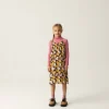 Vestido midi de niña con estampado de peras-MINI Online