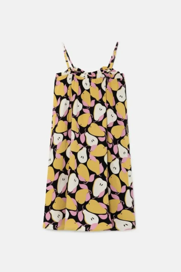 Vestido midi de niña con estampado de peras-MINI Online