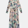 Vestido midi elástico con estampado fantasía-COMPAÑIAFANTASTICA Best Sale