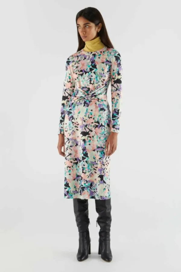 Vestido midi elástico con estampado fantasía-COMPAÑIAFANTASTICA Best Sale