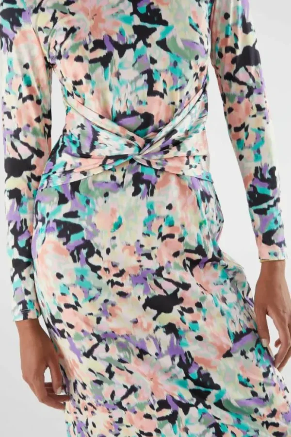 Vestido midi elástico con estampado fantasía-COMPAÑIAFANTASTICA Best Sale