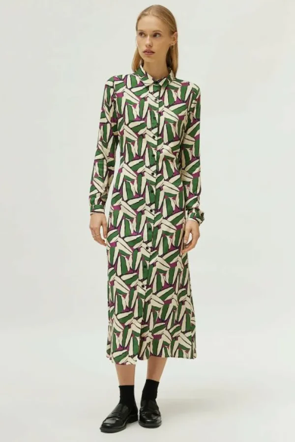 vestido_midi_estampado_ge_0.webp Vestido midi estampado geométrico verde-COMPAÑIAFANTASTICA Online
